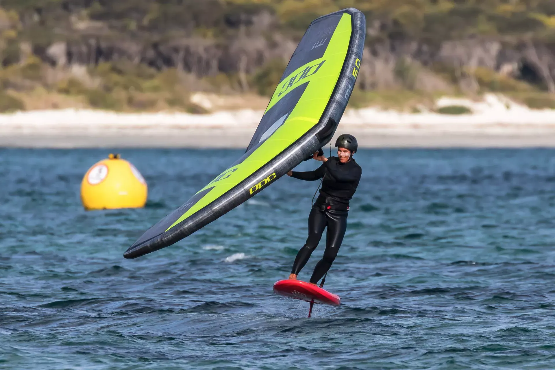 wingfoiling in Rangiputa, Northland