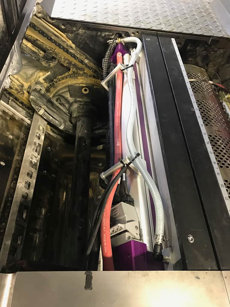 LED UV GEW en una Heidelberg SX74.