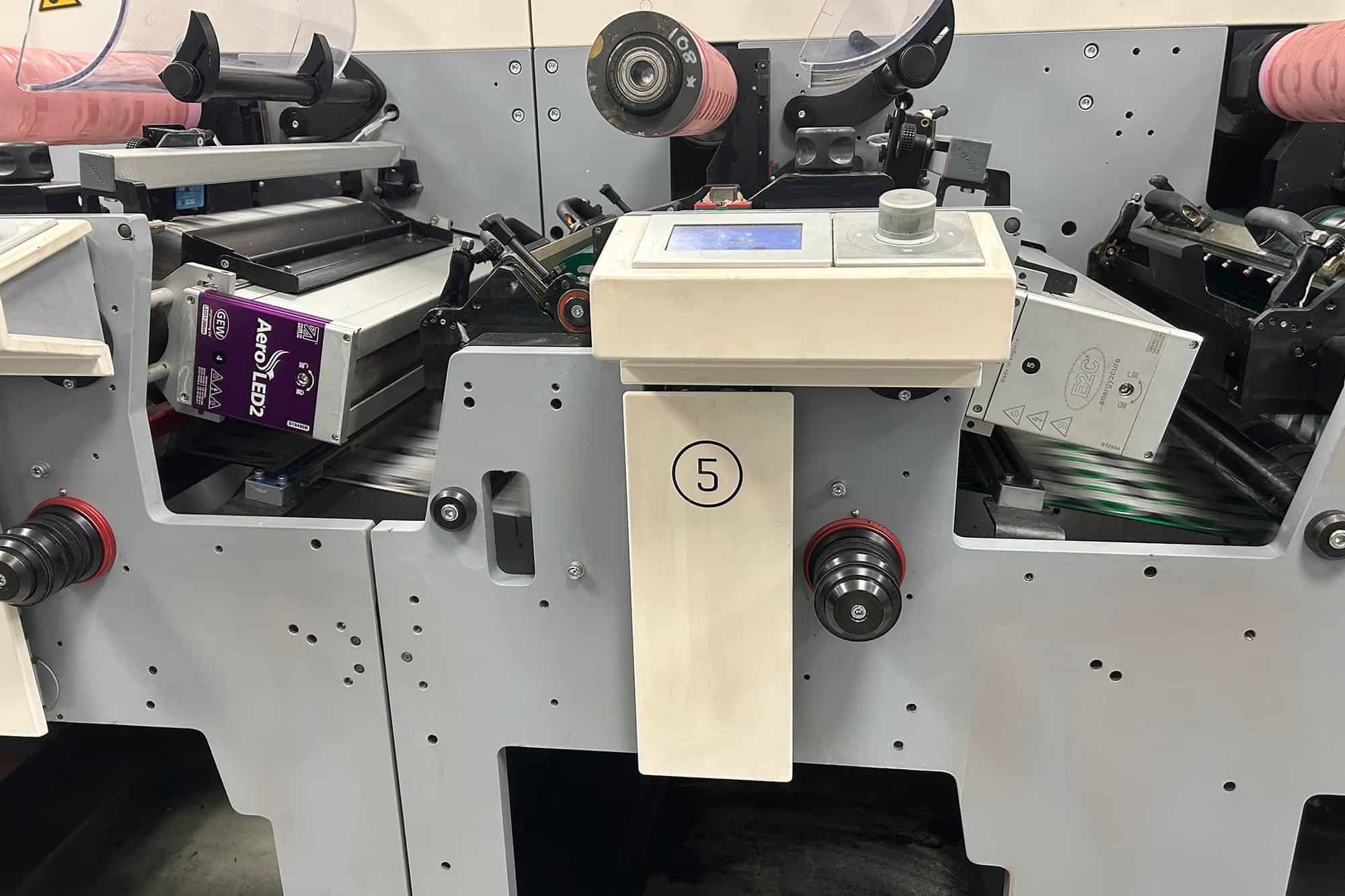 AeroLED2 auf einer Flexodruckmaschine