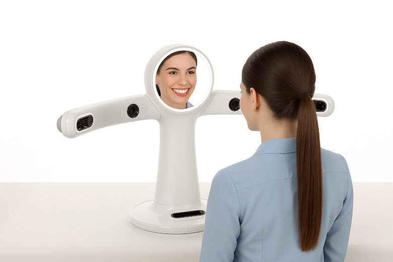 3D-Gesichtsscanner für die digitale Gesichtsanalyse in der Zahnmedizin.