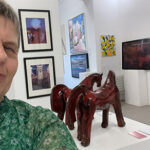 Anita Fleerackers in Venice ! © Anita Fleerackers in BORDERS ART FAIR 2023 - VENICE INTERNATIONAL ART FAIR - Palazzo Albrizzi-Capello Venice,during the same period of the 18th Venice Architecture Biennale. An international meeting place and exchange project.