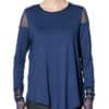 Long sleeve top with mesh shoulders 1