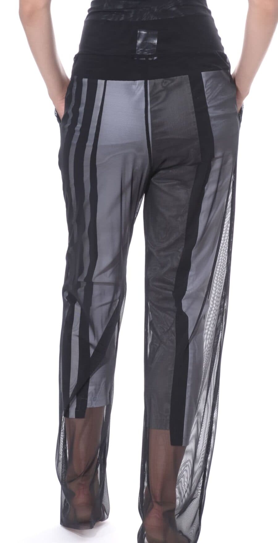 Wide-leg mesh trousers - Image 2