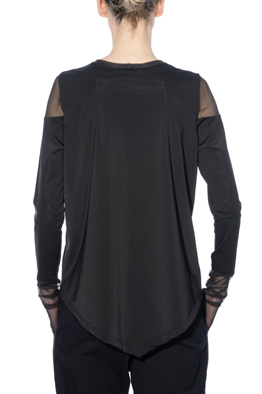 Long sleeve top with mesh shoulders - Image 2