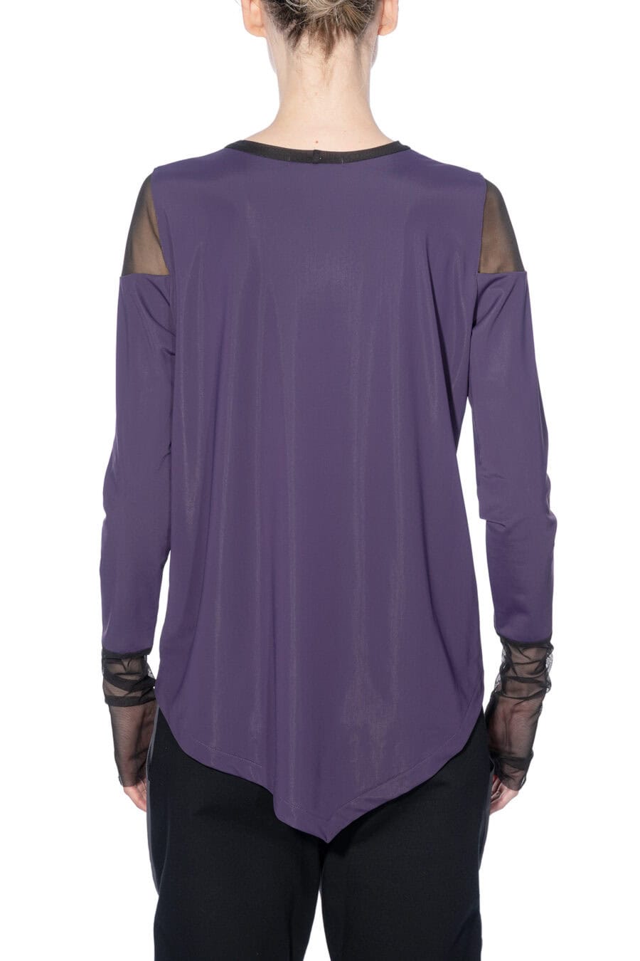 Long sleeve top with mesh shoulders - Image 2