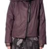 Jacket with oversized hood and asymmetrical zipper-front 1