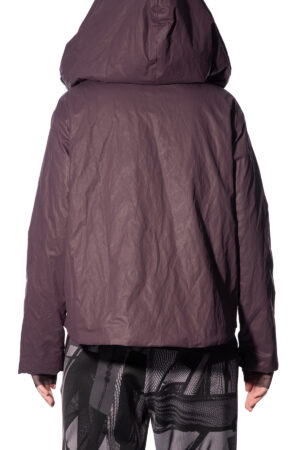 Jacket with oversized hood and asymmetrical zipper-front 2