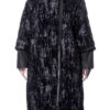 Long coat with detachable cuffs and turn-down collar 1