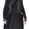 Long vest with asymmetric zip-front 1