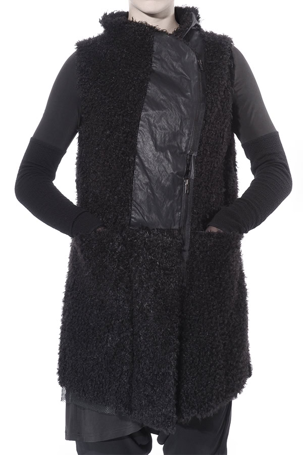 Long vest with asymmetric zip-front - Image 3