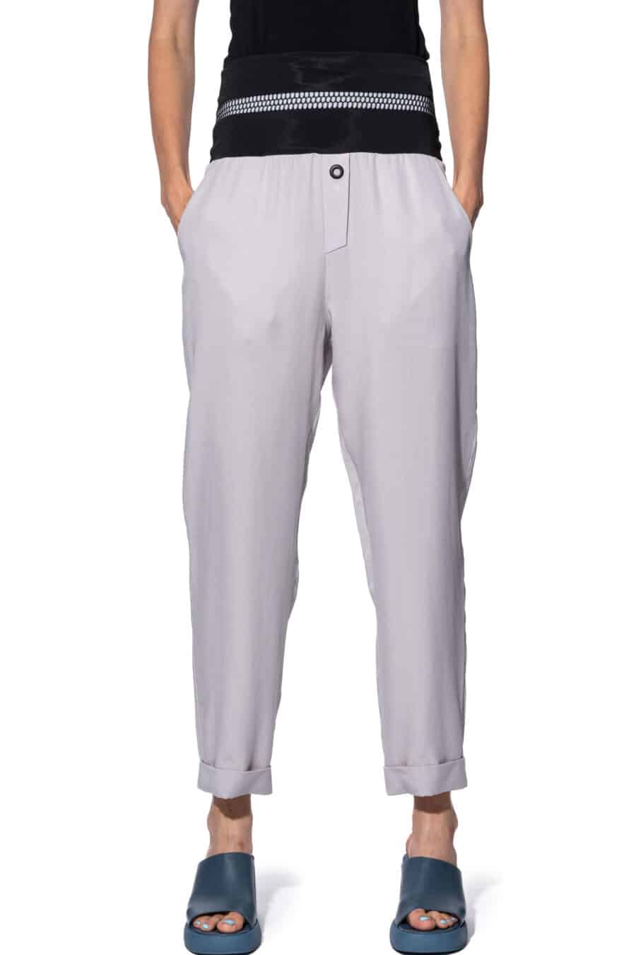 Straight-cut trousers with turn-up cuff 1