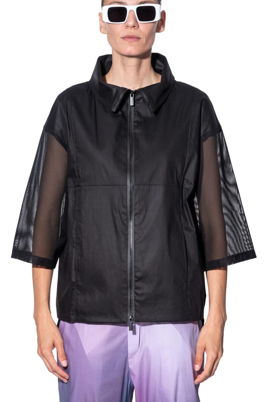 Jacket with mesh sleeves 1