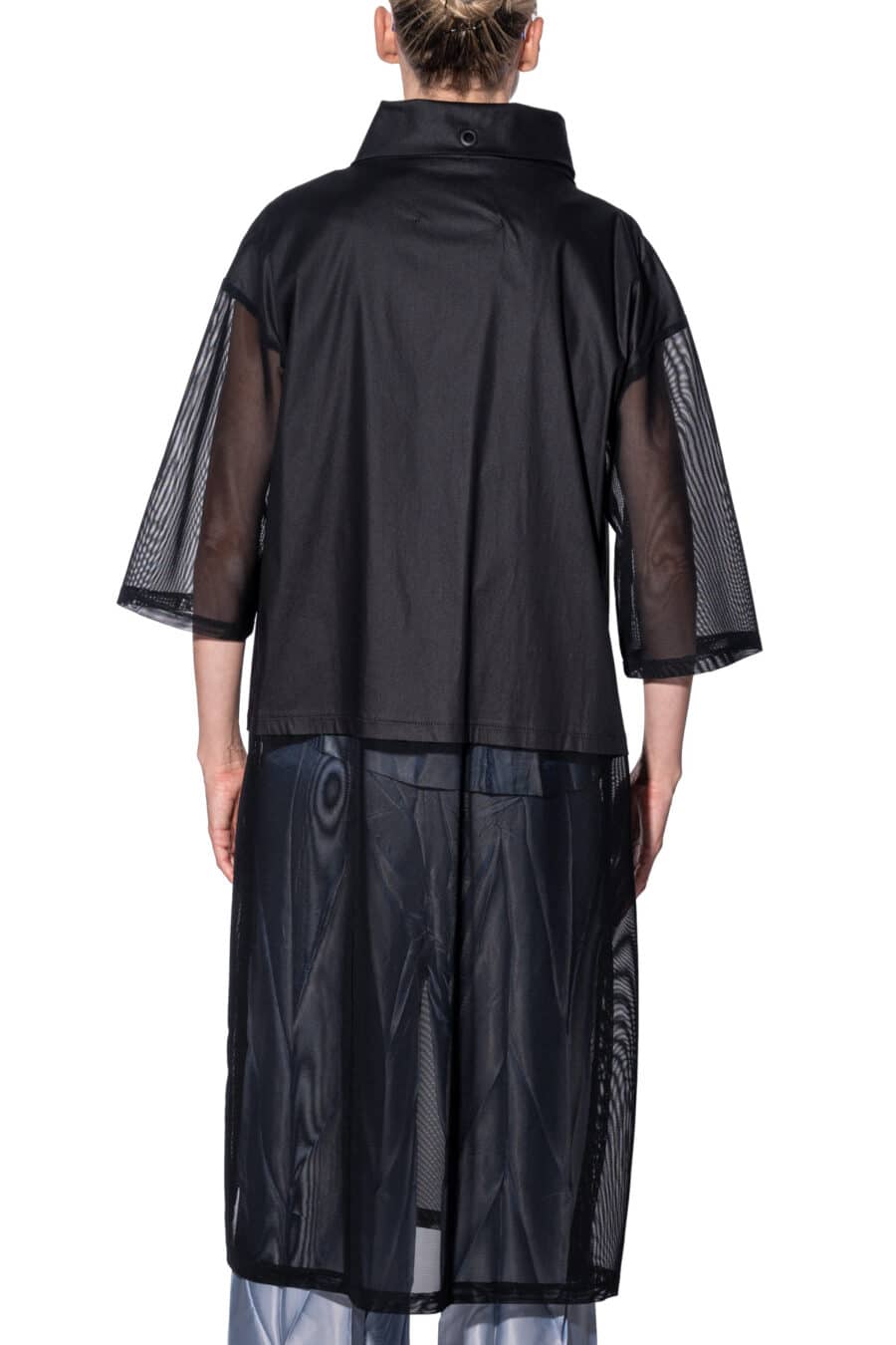 Coat with mesh sleeves and mesh bottom - Image 2