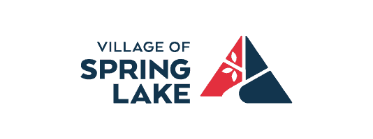 Village of Spring Lake logo with stylized house and water elements.