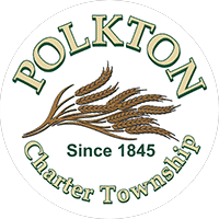 Polkton Charter Township emblem with wheat and text since 1845.