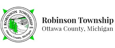 Robinson Township logo with Ottawa County, Michigan text.