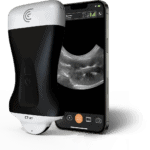 Clarius C7 HD3 Vet neben einem Smartphone