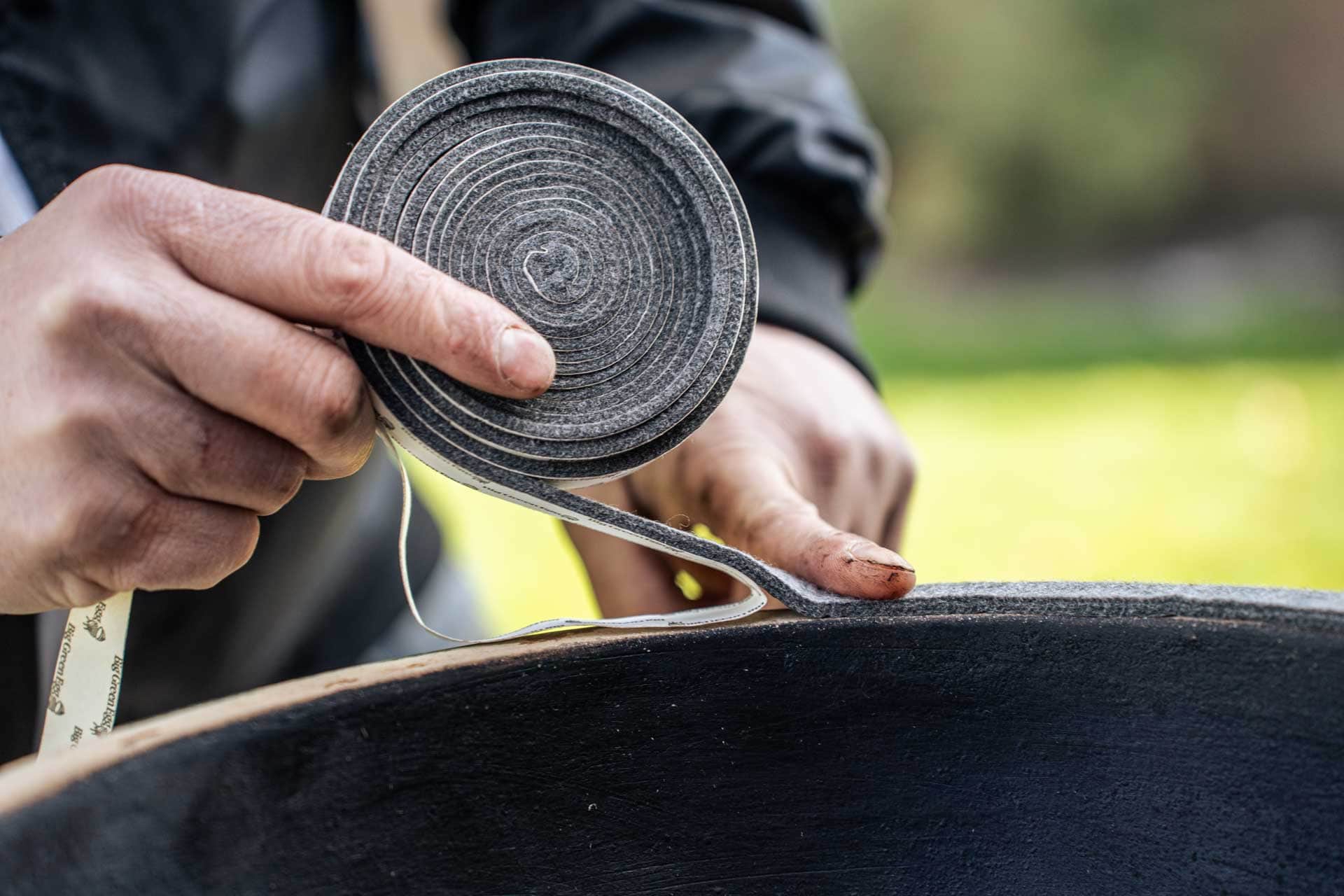 Vilt vervangen van de kamado