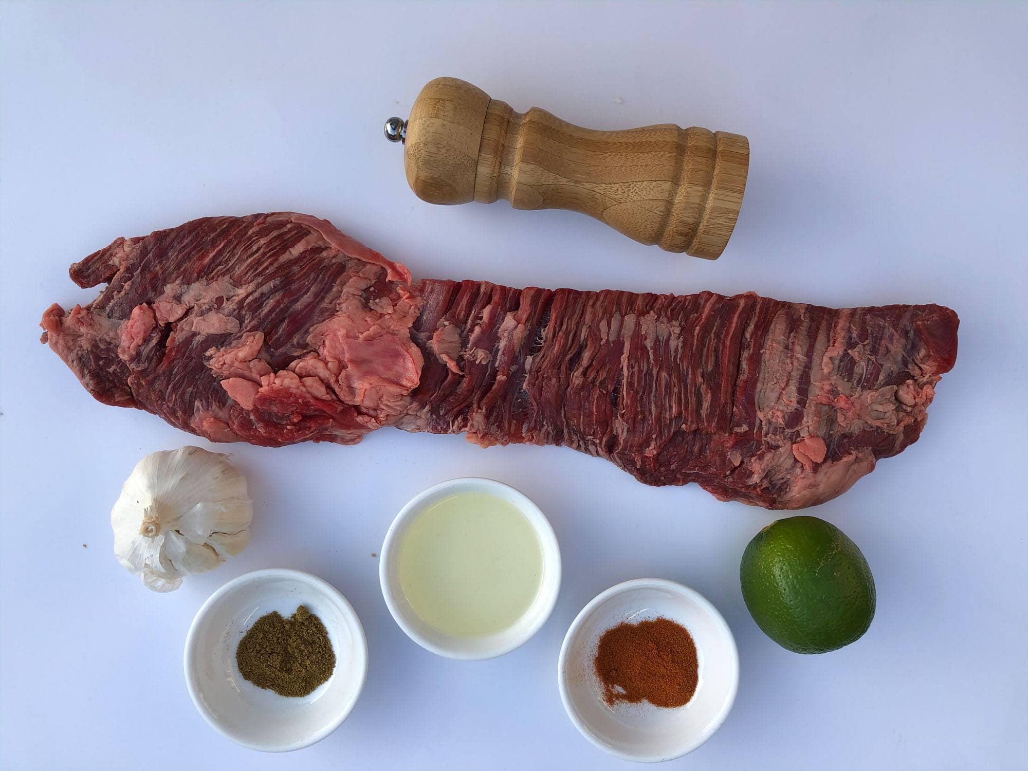 Gemarineerde inside skirt van de zoutsteen