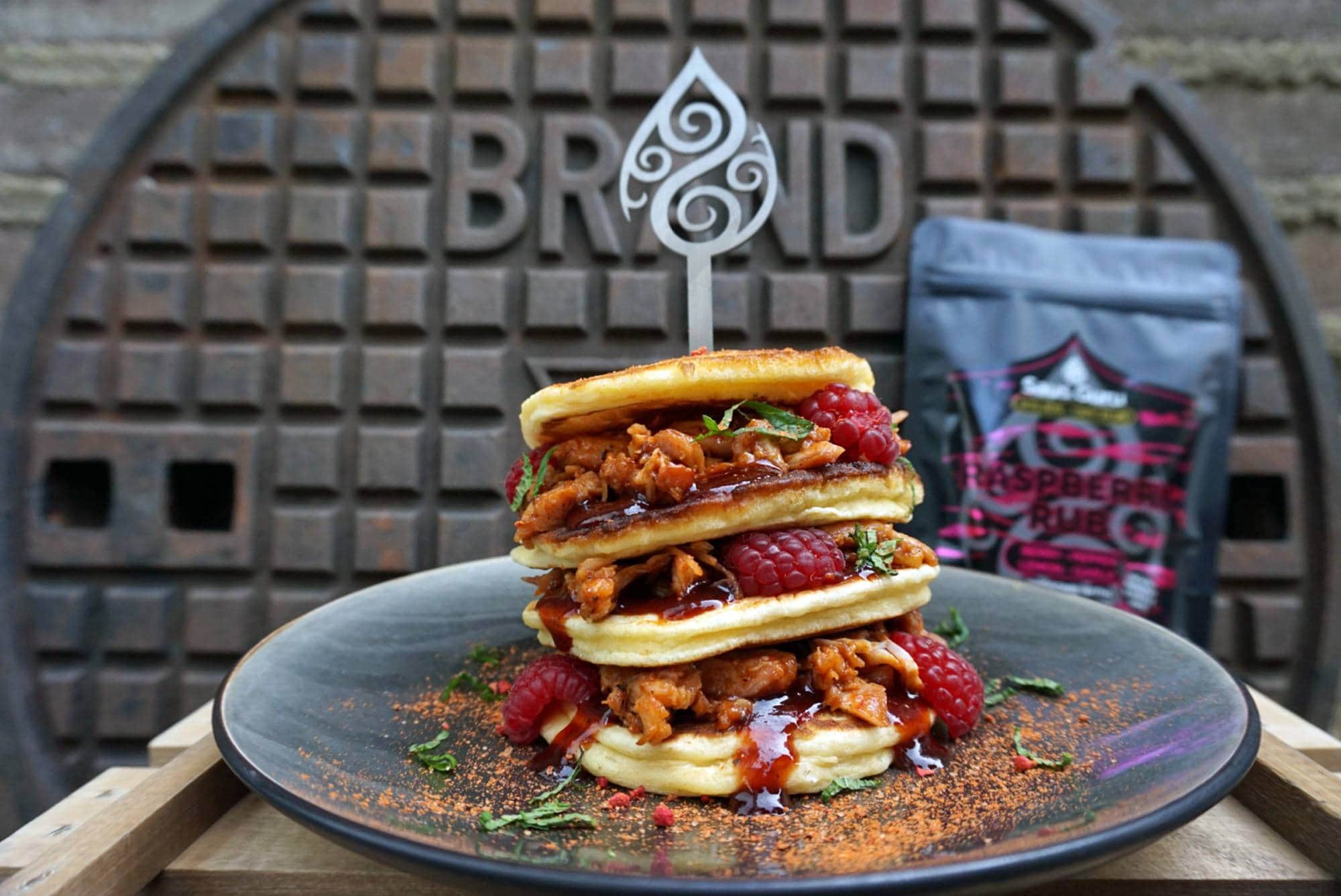 American Pulled Chicken Pancakes