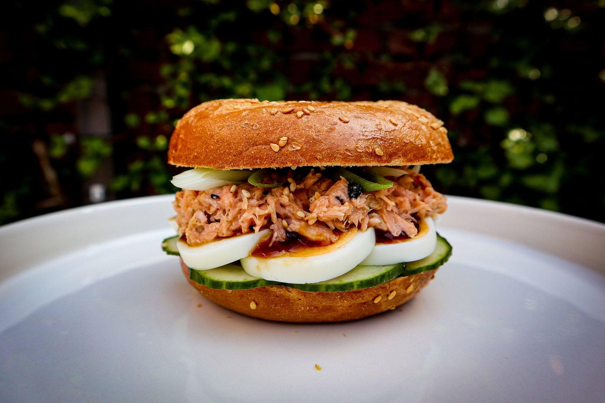 Bagel met Japanse zalmsalade