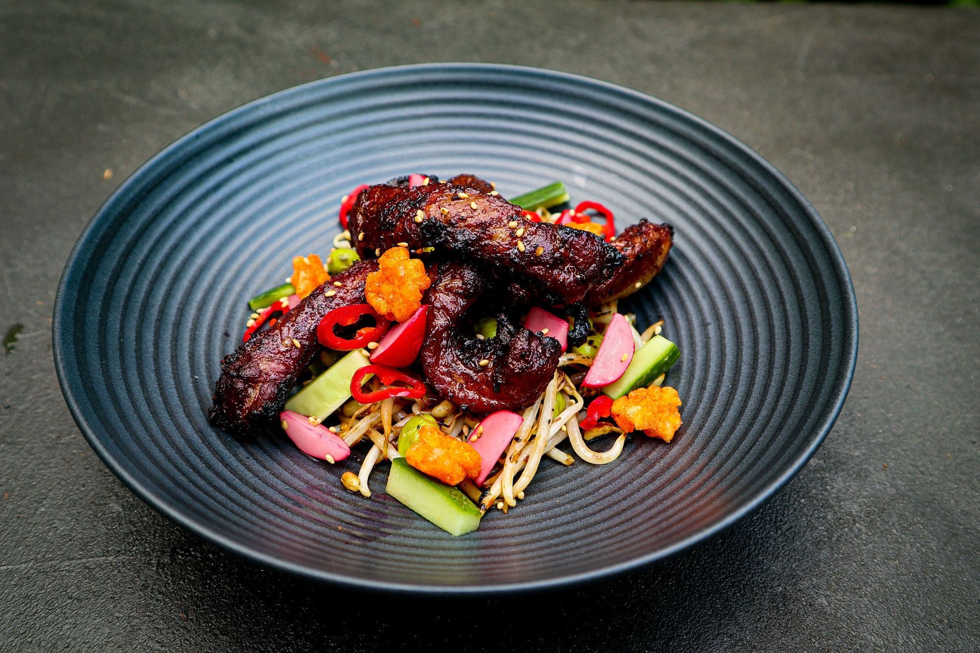 Aziatische Iberico ribfingers