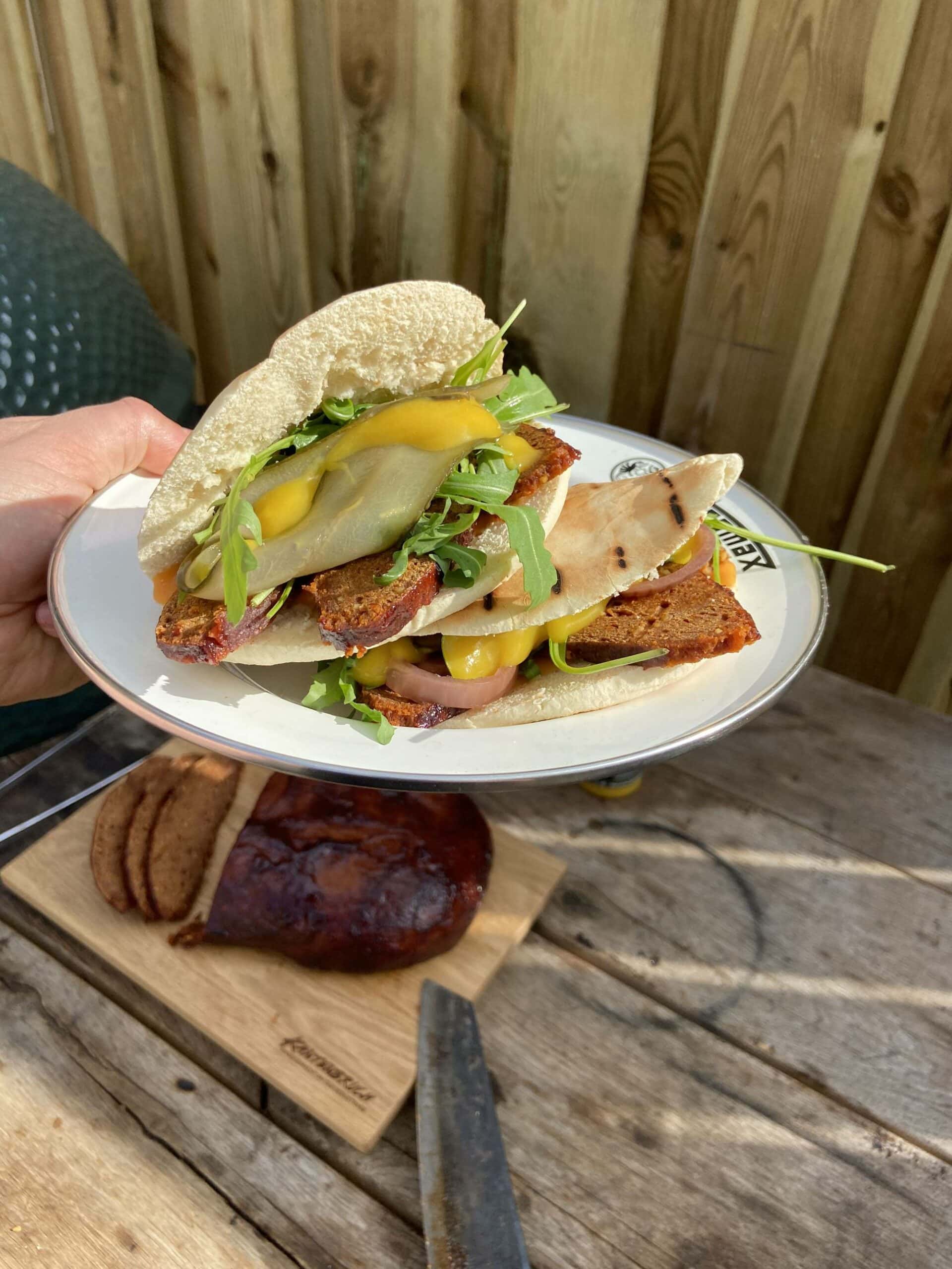 Vegan brisket style sliders