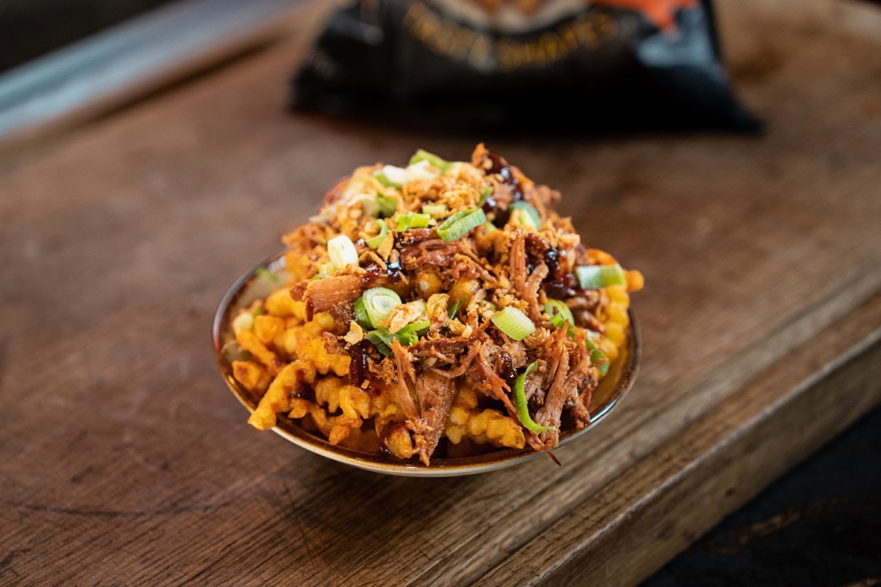 Loaded fries met pulled pork