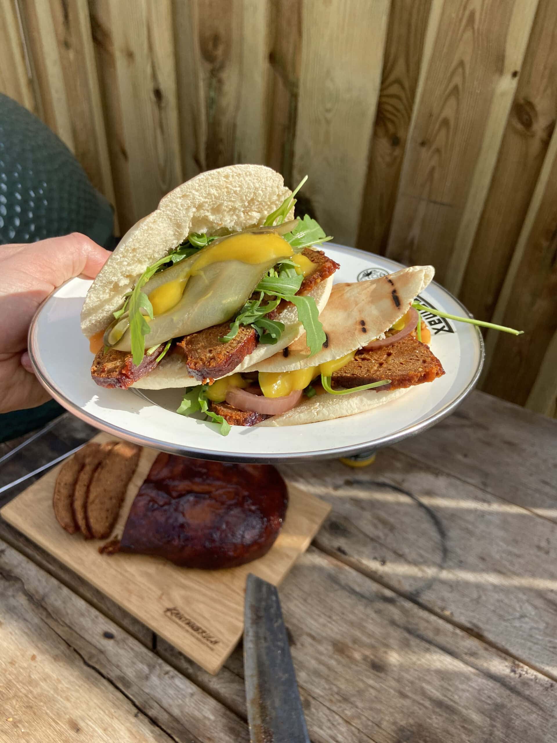 Vegan brisket style sliders