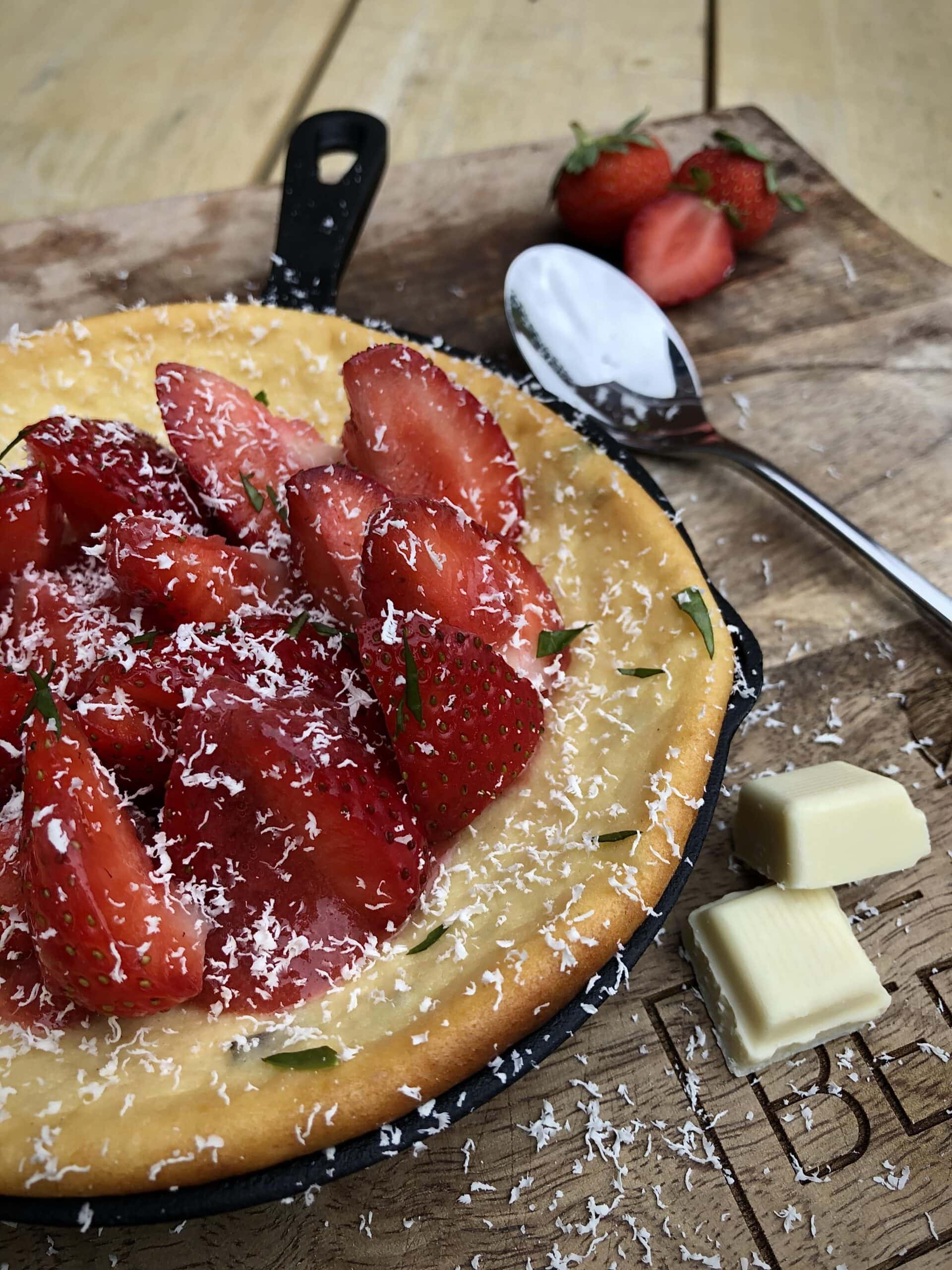 Cast-Iron Strawberry Cheesecake