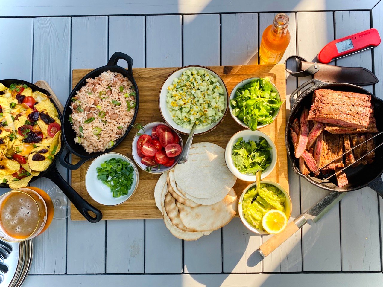 Mexican tortilla met Flat iron steak