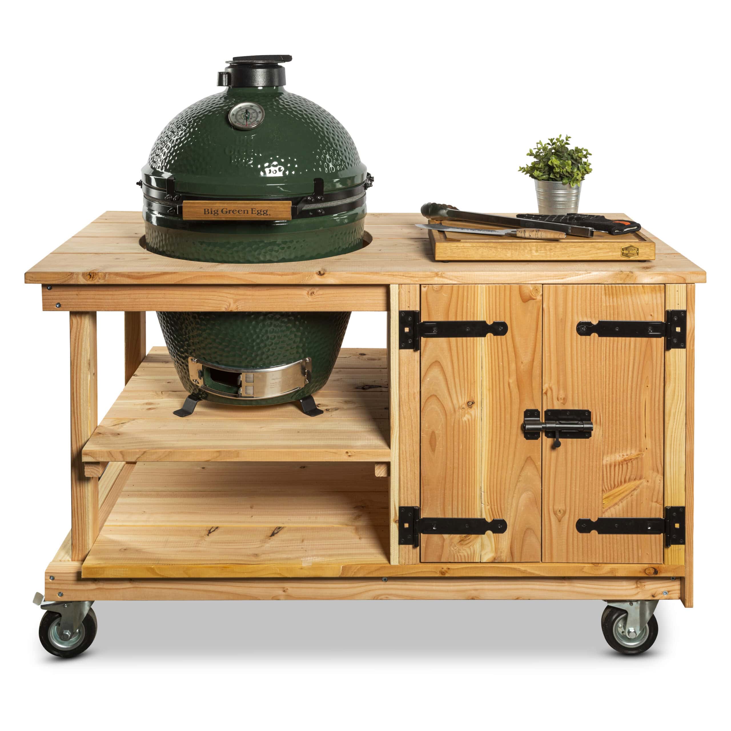 Douglas tafel met kast + Big Green Egg Large - BBQ Experience Center - Afbeelding 2