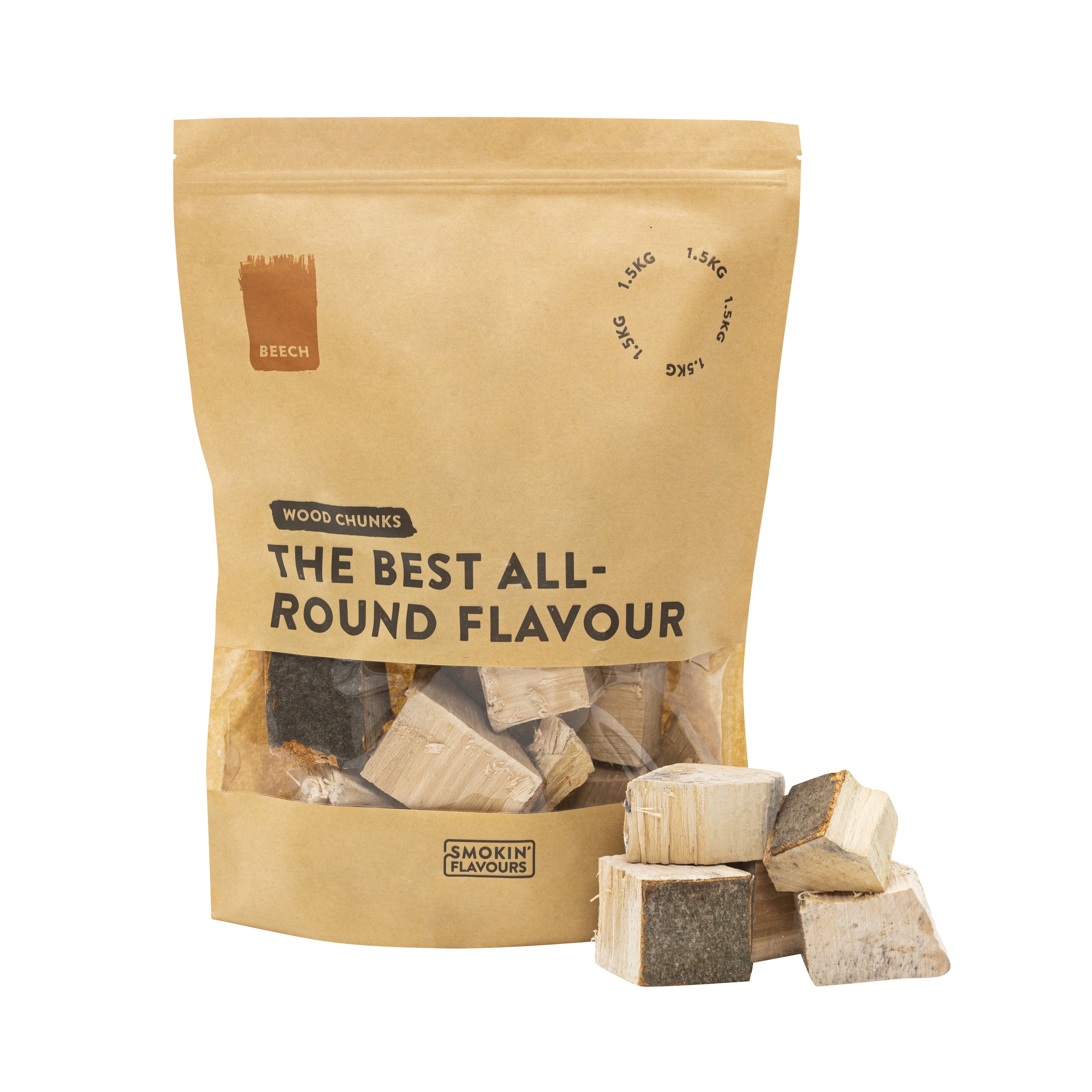 Smokin' Flavours rookchunks beuk 1,5kg - BBQ Experience Center - Afbeelding 2