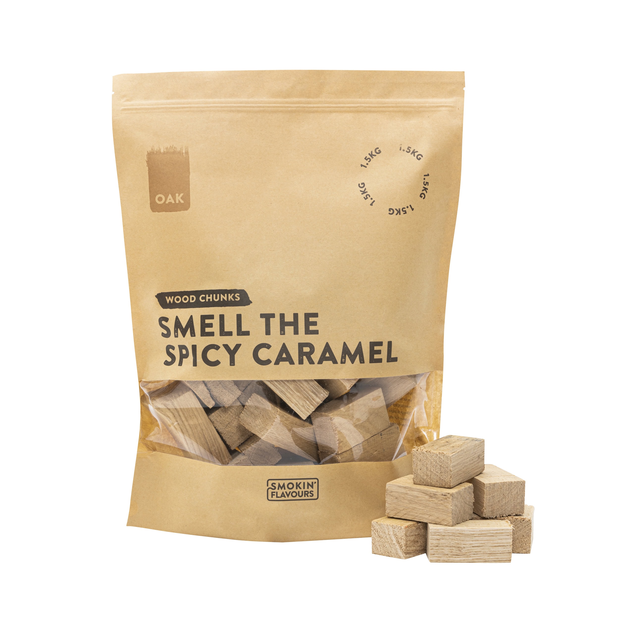 Smokin' Flavours rookchunks eik 1,5kg - BBQ Experience Center - Afbeelding 2