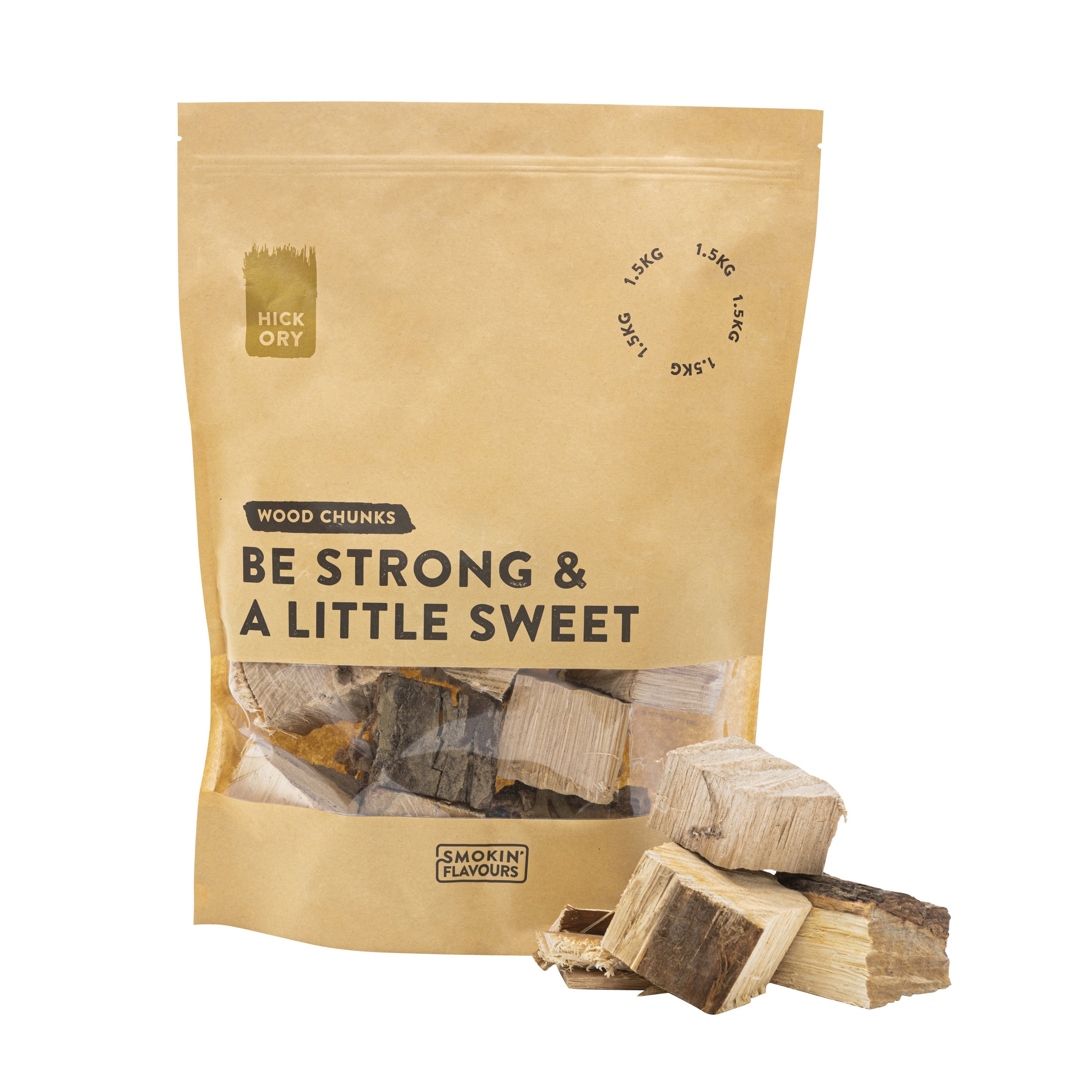 Smokin' Flavours rookchunks hickory 1,5kg - BBQ Experience Center - Afbeelding 2