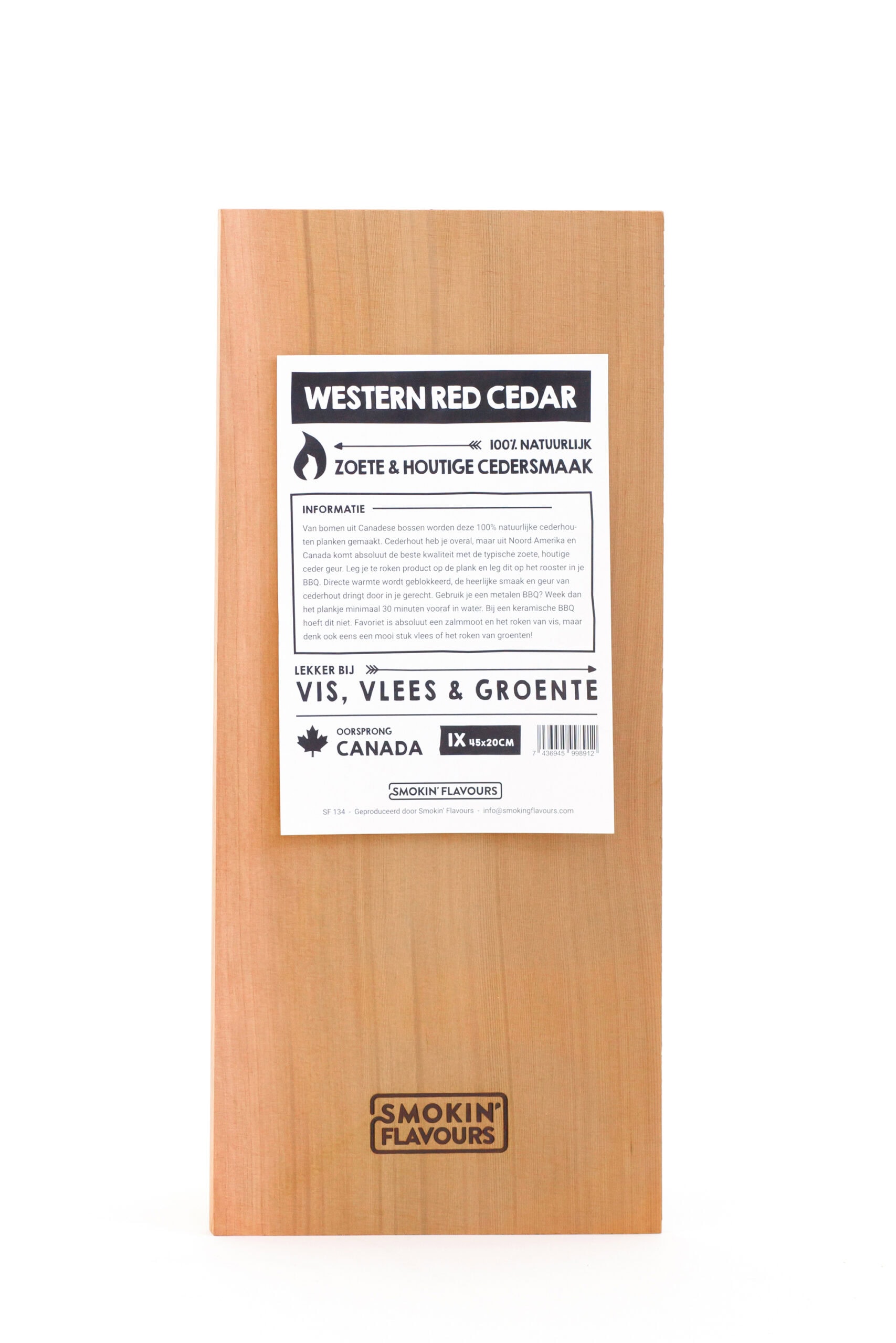 Cederhouten rookplank 45x20cm Smokin' Flavours - BBQ Experience Center - Afbeelding 2
