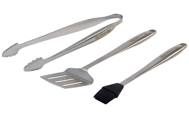 Tang, spatel en kwast (stainless steel tool set) Big Green Egg - BBQ Experience Center - Afbeelding 2