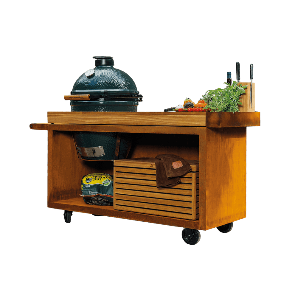 OFYR Kamado Table PRO Corten 135 + Big Green Egg large - BBQ Experience Center - Afbeelding 2