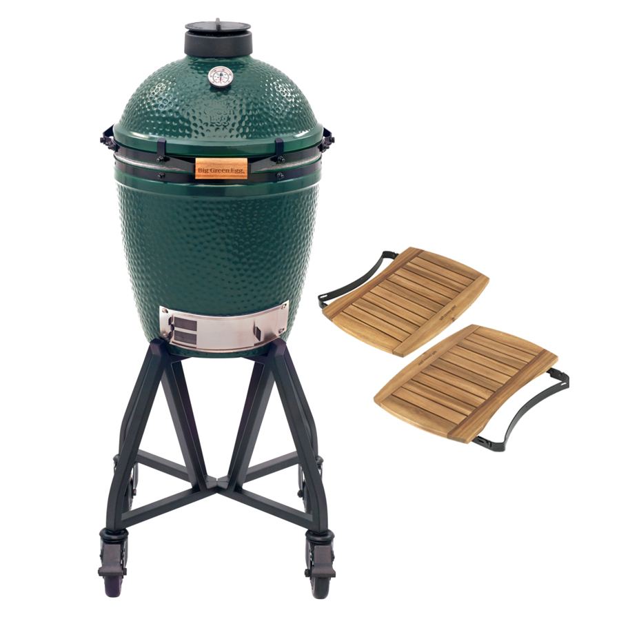 Big Green Egg Medium - met intEGGrated onderstel en acacia zijplankjes - BBQ Experience Center - Afbeelding 2