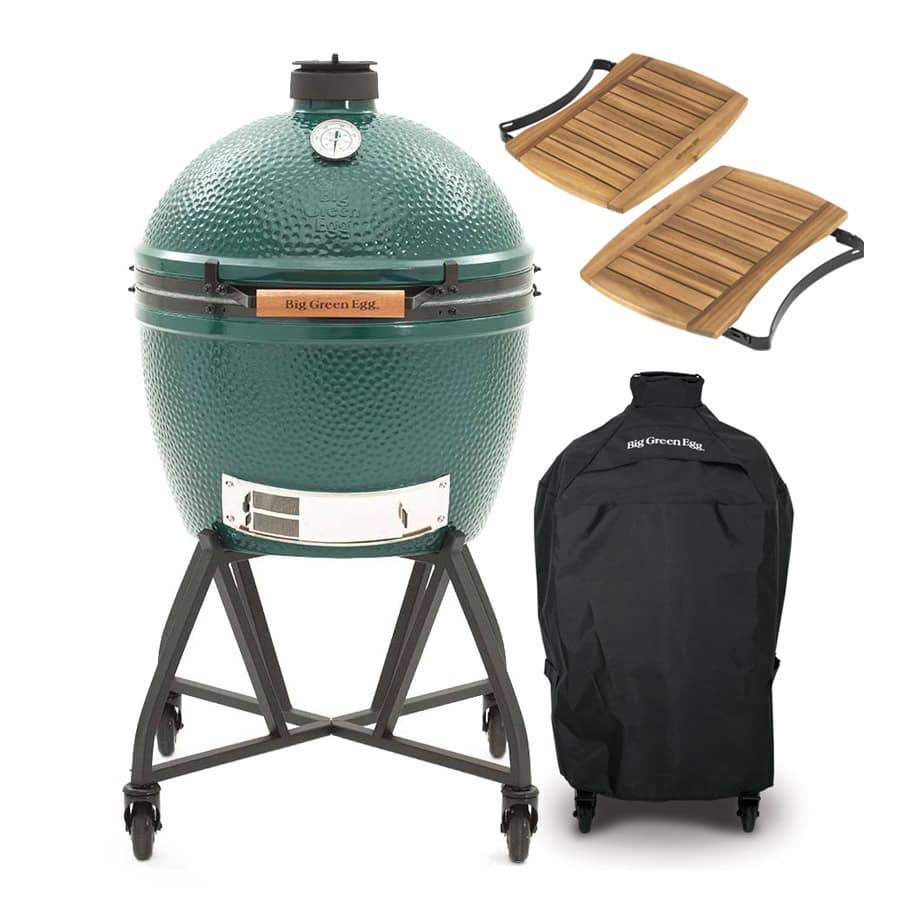 Big Green Egg XL - met intEGGrated handler, hoes en acacia zijplankjes - BBQ Experience Center - Afbeelding 2