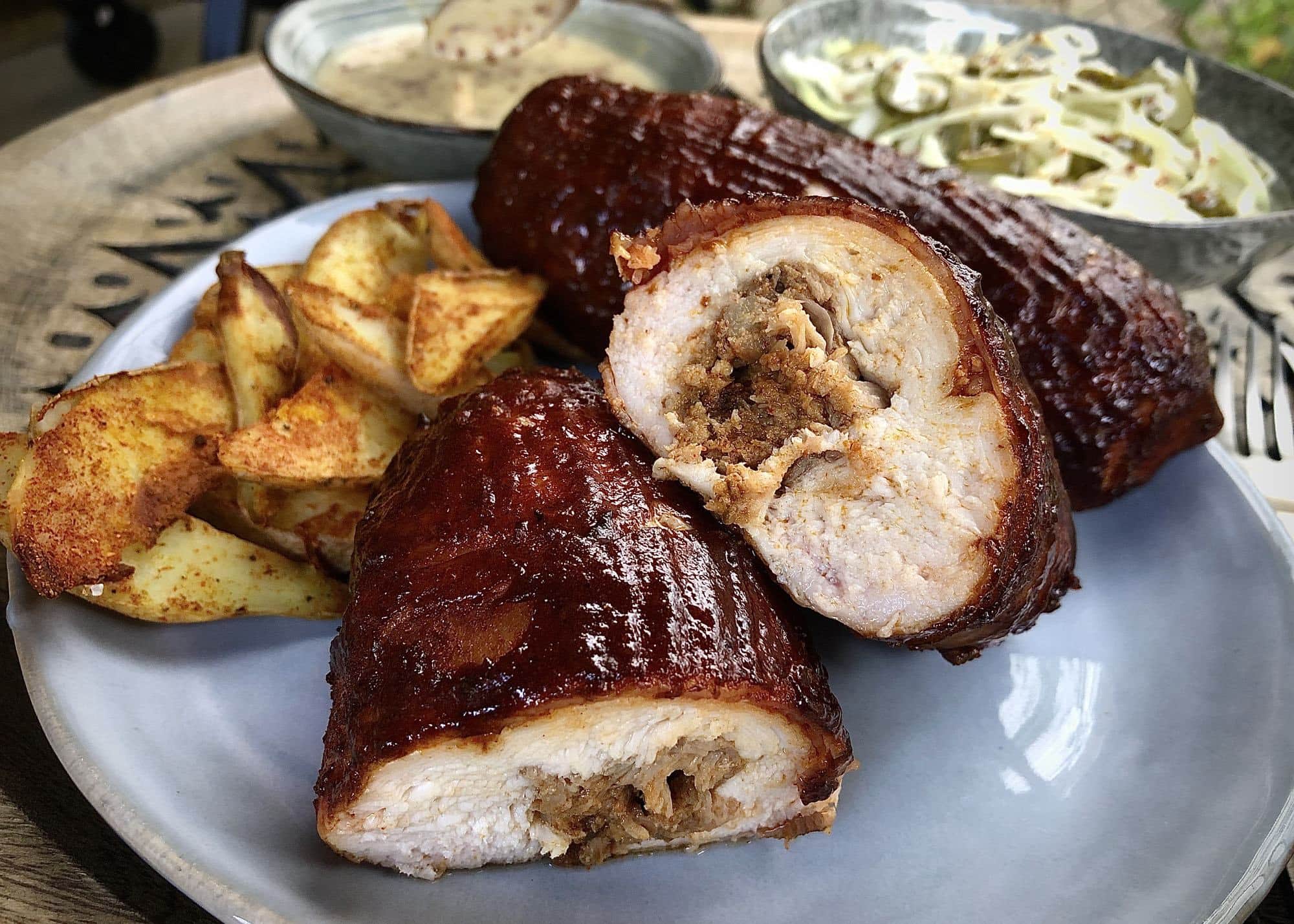 Kipfilet gevuld met Pulled Pork