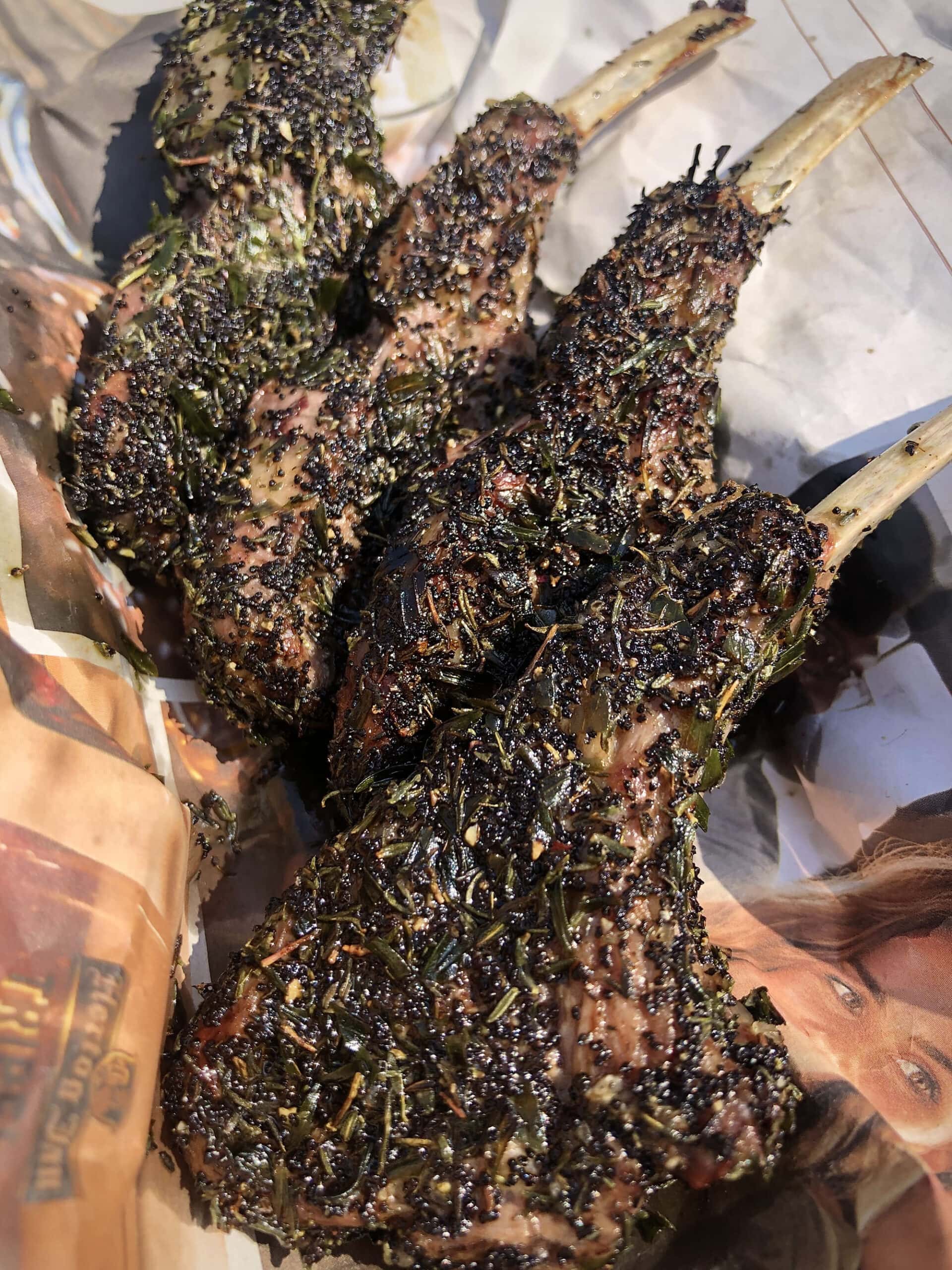 Gegrilde lamskoteletten met Earl Grey marinade