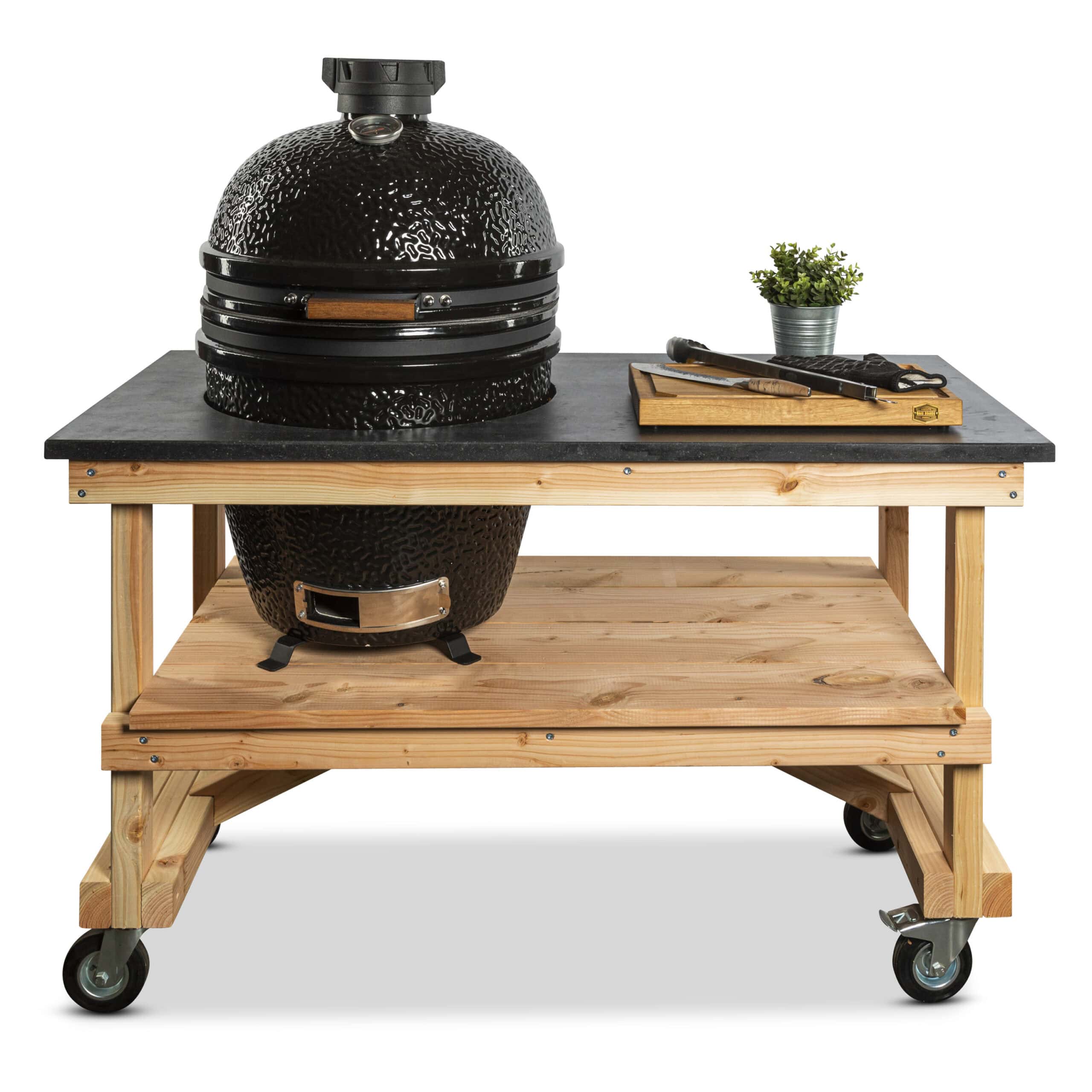 Douglas tafel met natuurstenen blad + Bastard Large - BBQ Experience Center - Afbeelding 2