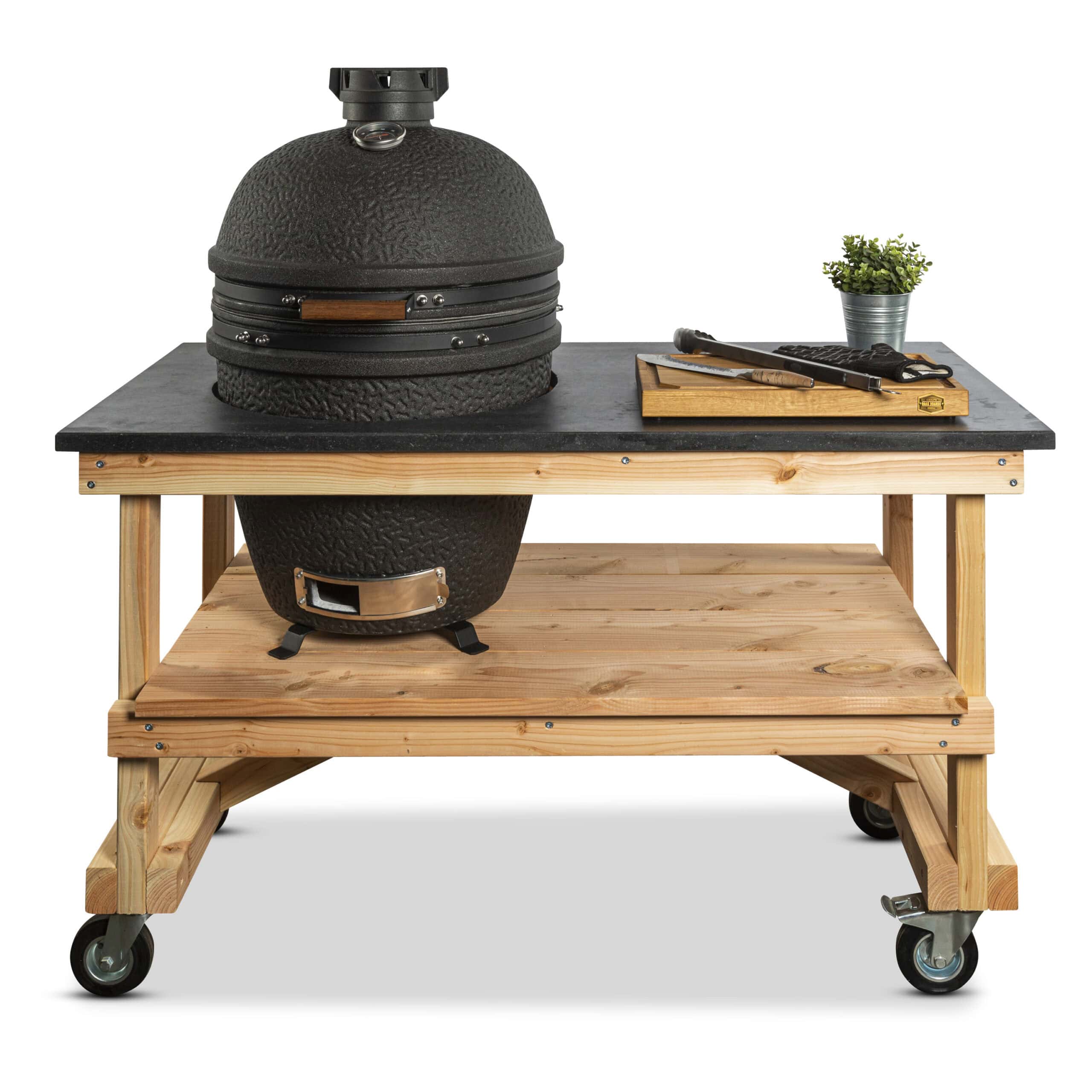 Douglas tafel met natuurstenen blad + Bastard Large Urban - BBQ Experience Center - Afbeelding 2