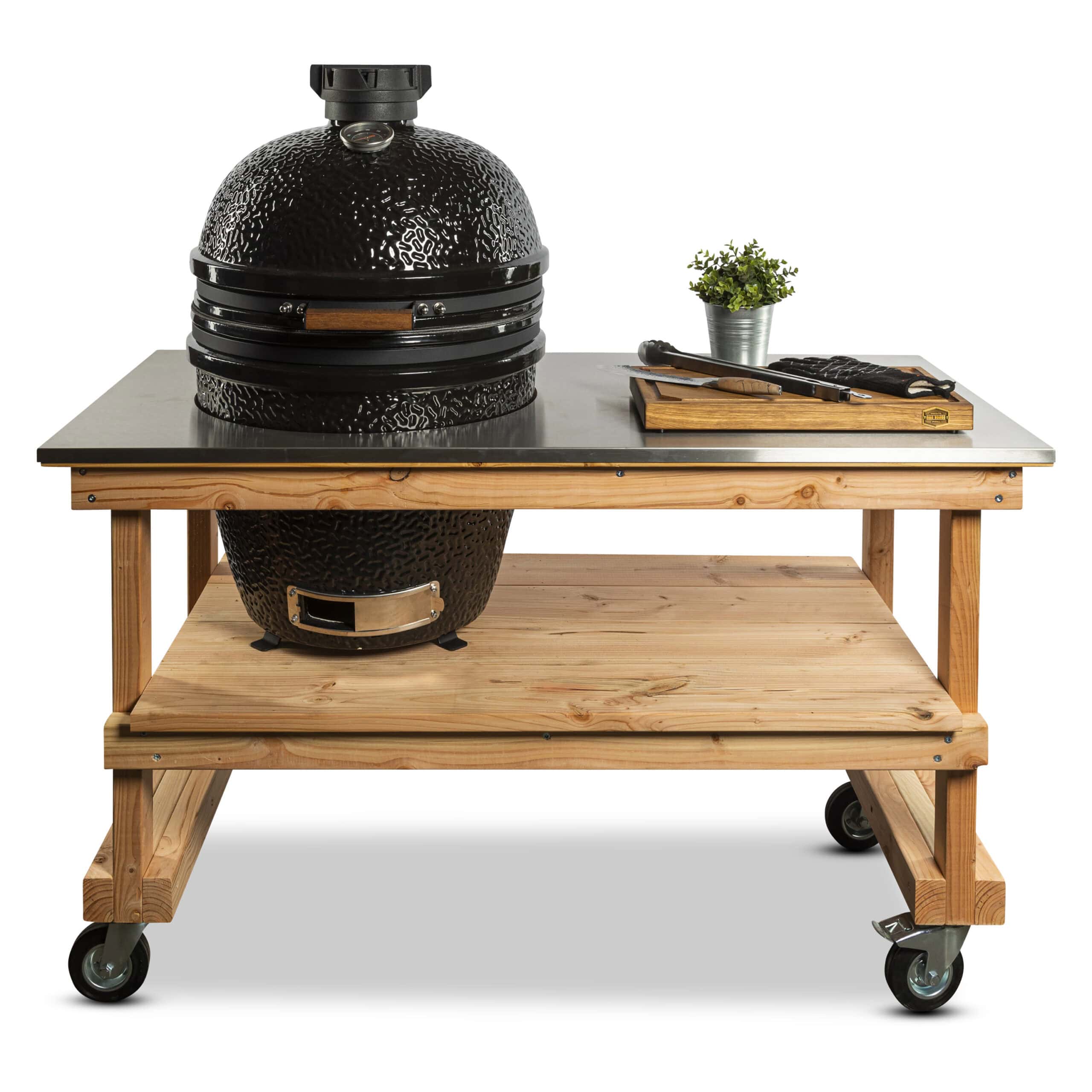 Douglas tafel met RVS blad + Bastard Large - BBQ Experience Center - Afbeelding 2