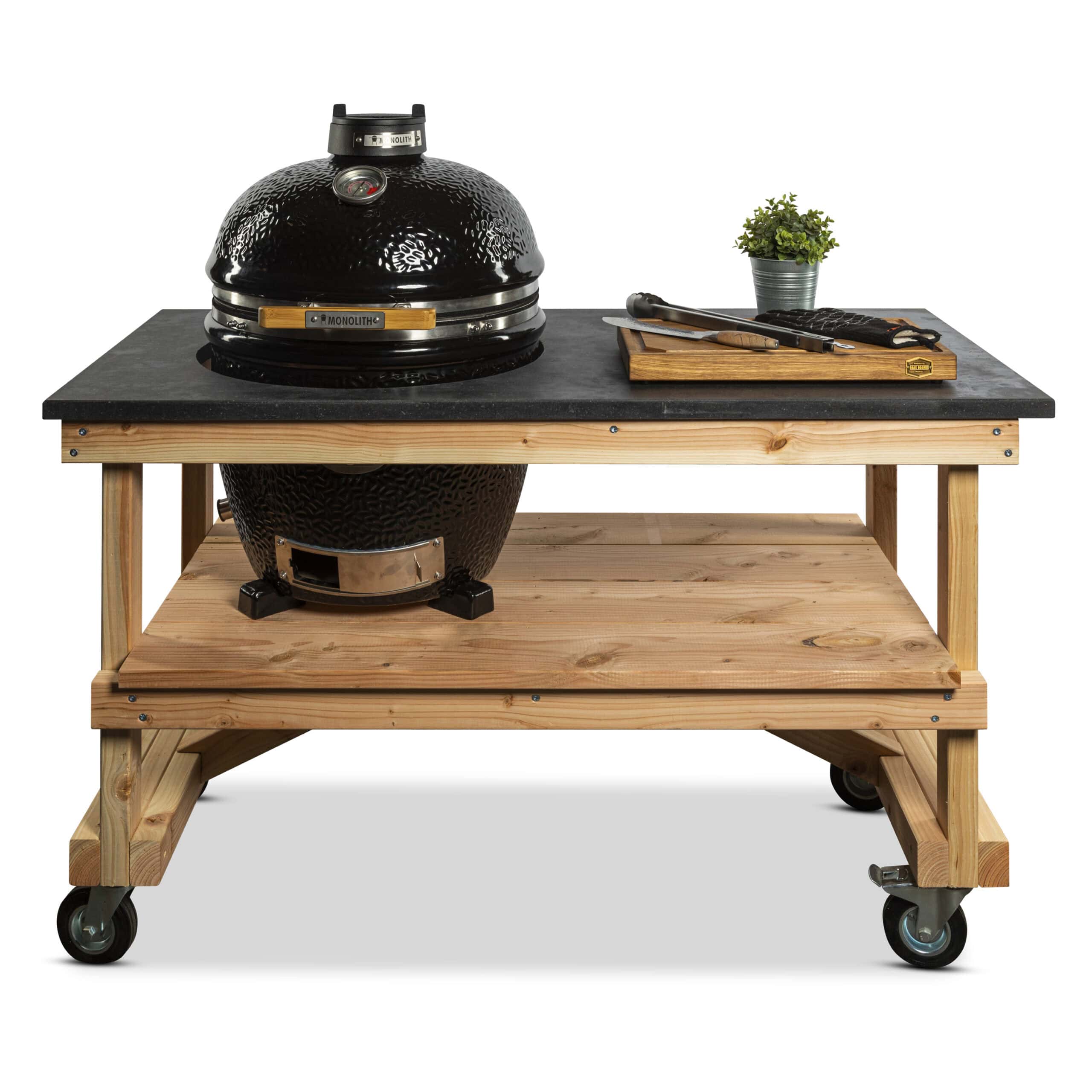 Douglas tafel met natuurstenen blad + Monolith Classic Pro 2.0 - BBQ Experience Center - Afbeelding 2