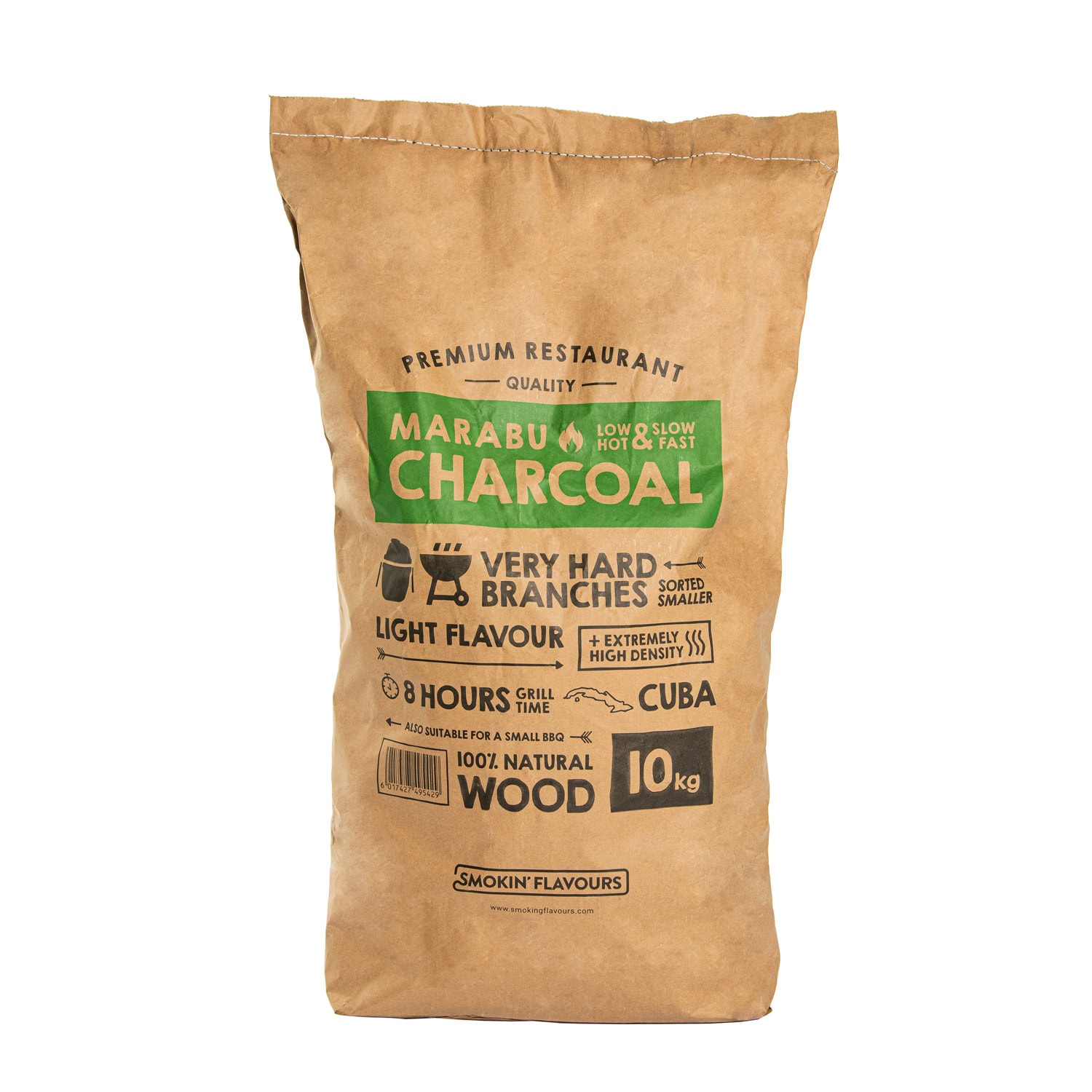 Houtskool Marabu 10KG (Cuba) Smokin' Flavours - BBQ Experience Center - Afbeelding 2