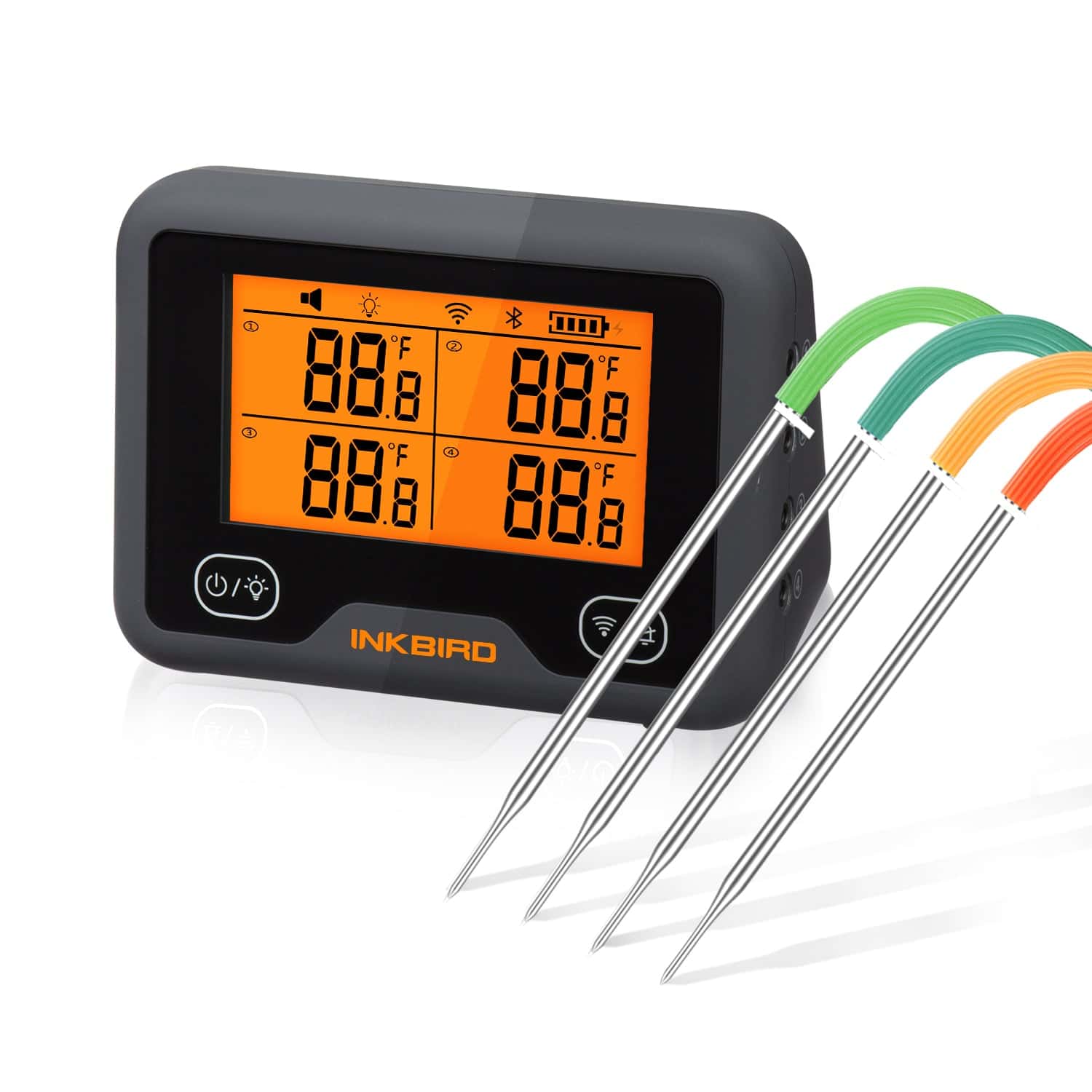 Bluetooth + WiFi Thermometer IBBQ-4BW Inkbird - BBQ Experience Center - Afbeelding 2