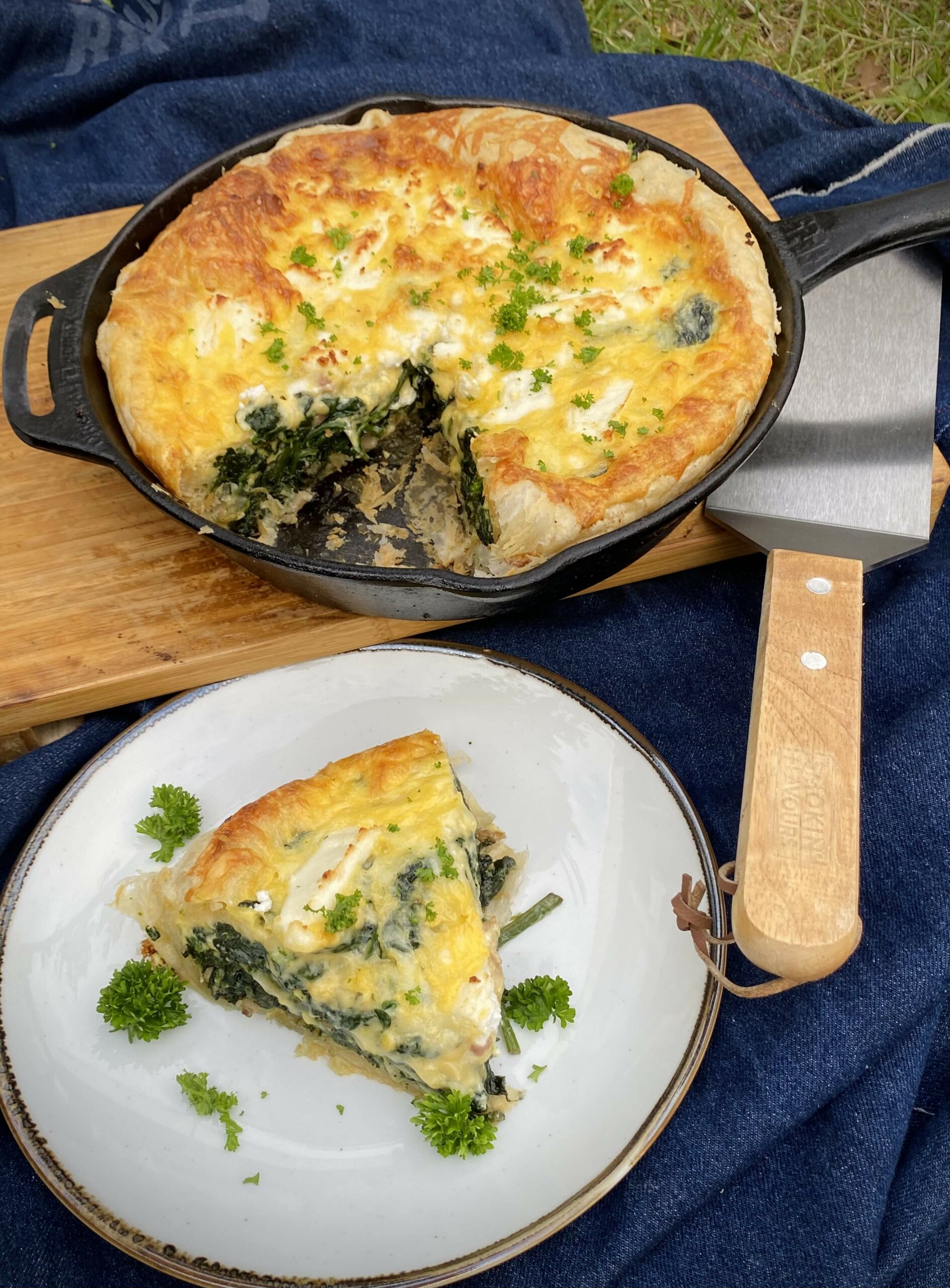 Quiche met spek en spinazie