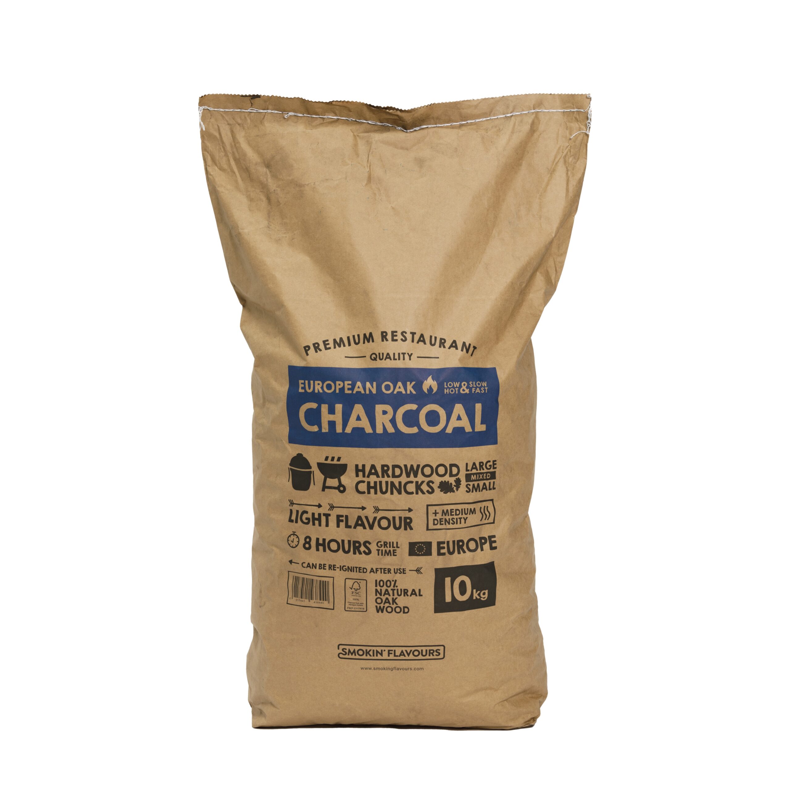 Houtskool European Oak 10KG Smokin' Flavours - BBQ Experience Center - Afbeelding 2